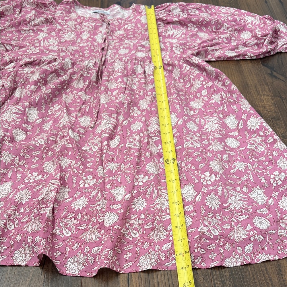 NWOT Elegant Floral Long Sleeve Dress in Pink - Picture 8 of 12